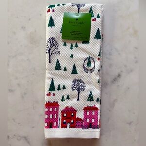 Kate Spade Holiday Kitchen Towels (set of two).  Christmas Towels. Winter Towels